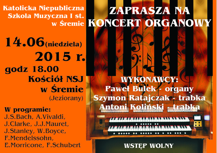 Koncert organowy 14.06.2015
